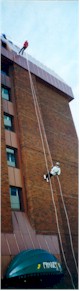 Grace and Mark O'Hara Abseiling